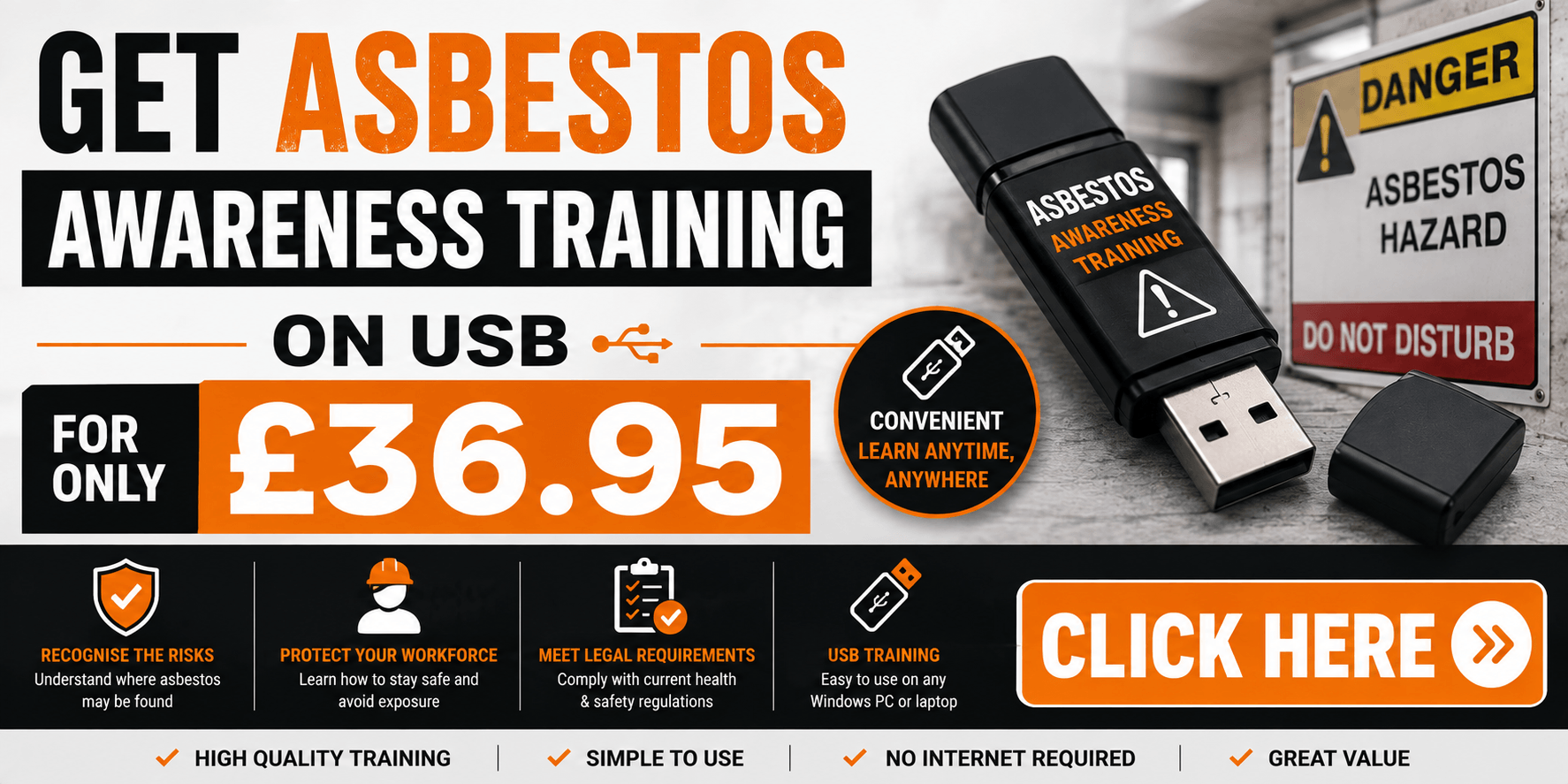 asbestos awareness training on usb