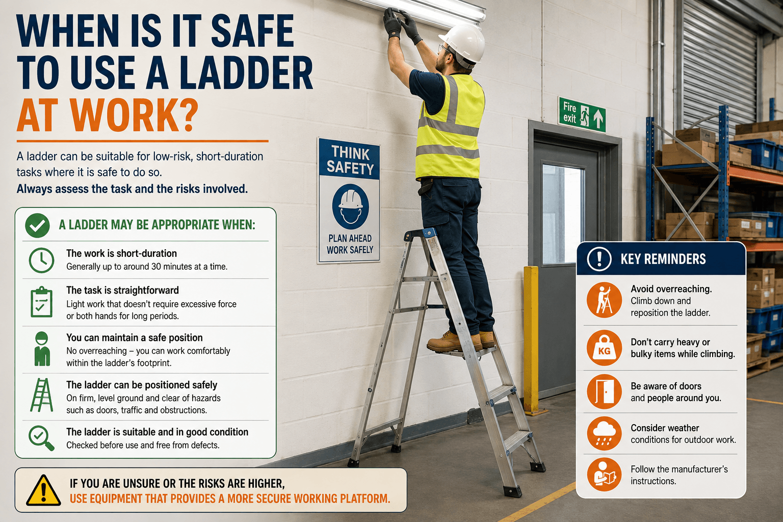 When Is It Safe to Use a Ladder at Work?